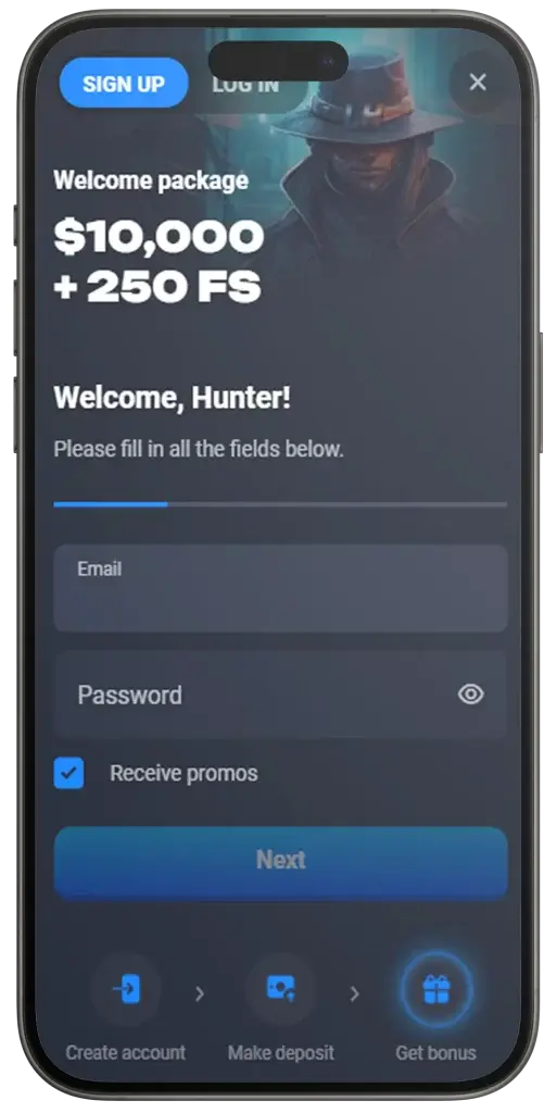 Registration on the App