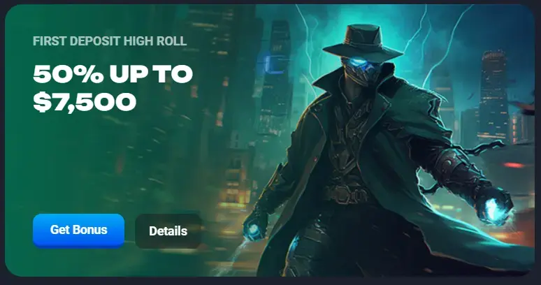 First Deposit High Roll Lucky Hunter Casino Bonus