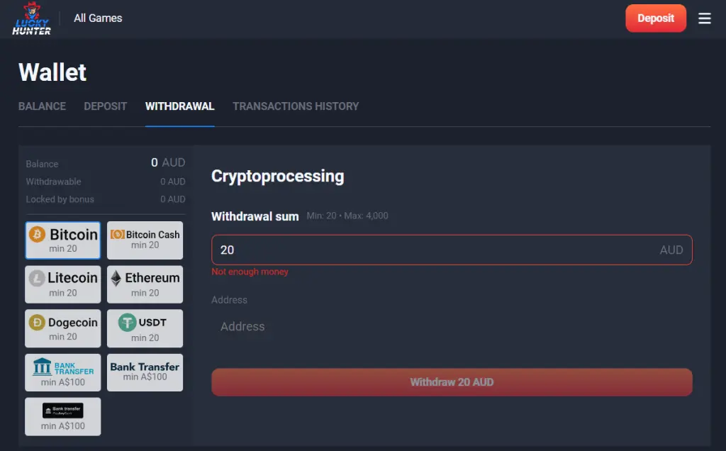Withdrawal Process